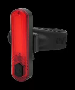 Baglygte Til Cykel. COB LED 65 Lumen Ø22,2-31,8mm USB Opl.