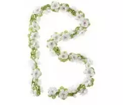 Blomsterkrans Hvid Plast Til Cykelkurv