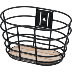 Alu Kurv Med Træbund Flere Farver