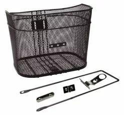 Cykel Kurv For Sort Med Bøjle Og Beslag